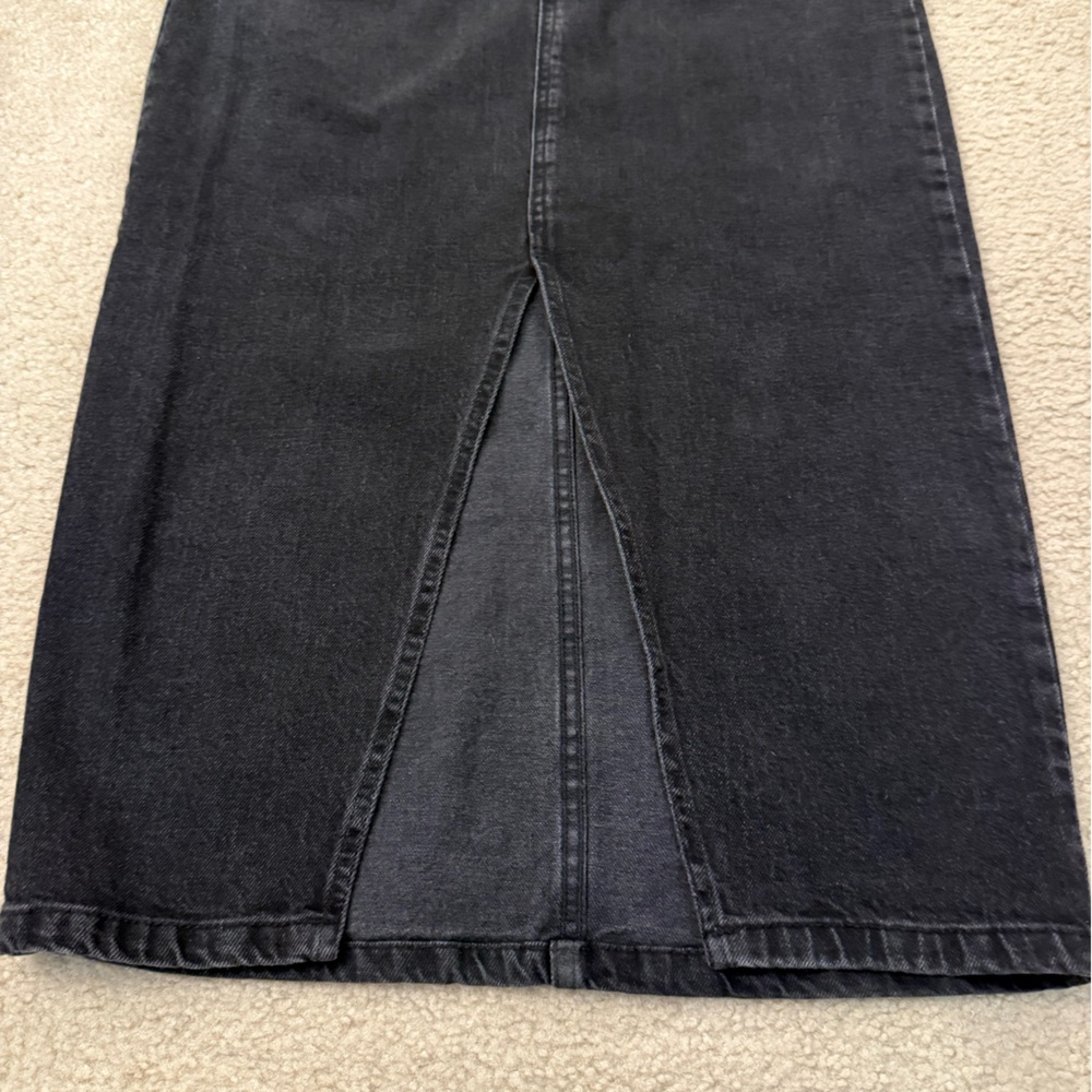 Asos long black denim skirt. Size 6 petite - Picture 7 of 14